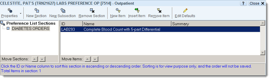 The item no longer appears in your Preference List.